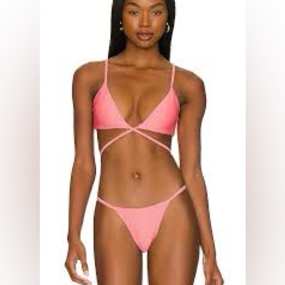 NWT Monday Swimwear azalea pink bikini - Picture 4 of 10